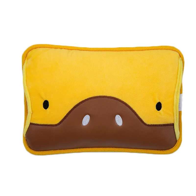 Double Plug Cartoon Flat Fashion Explosion-proof Multi-function Electric Hot Water Bottle Hand Warmer Warm Water Bag