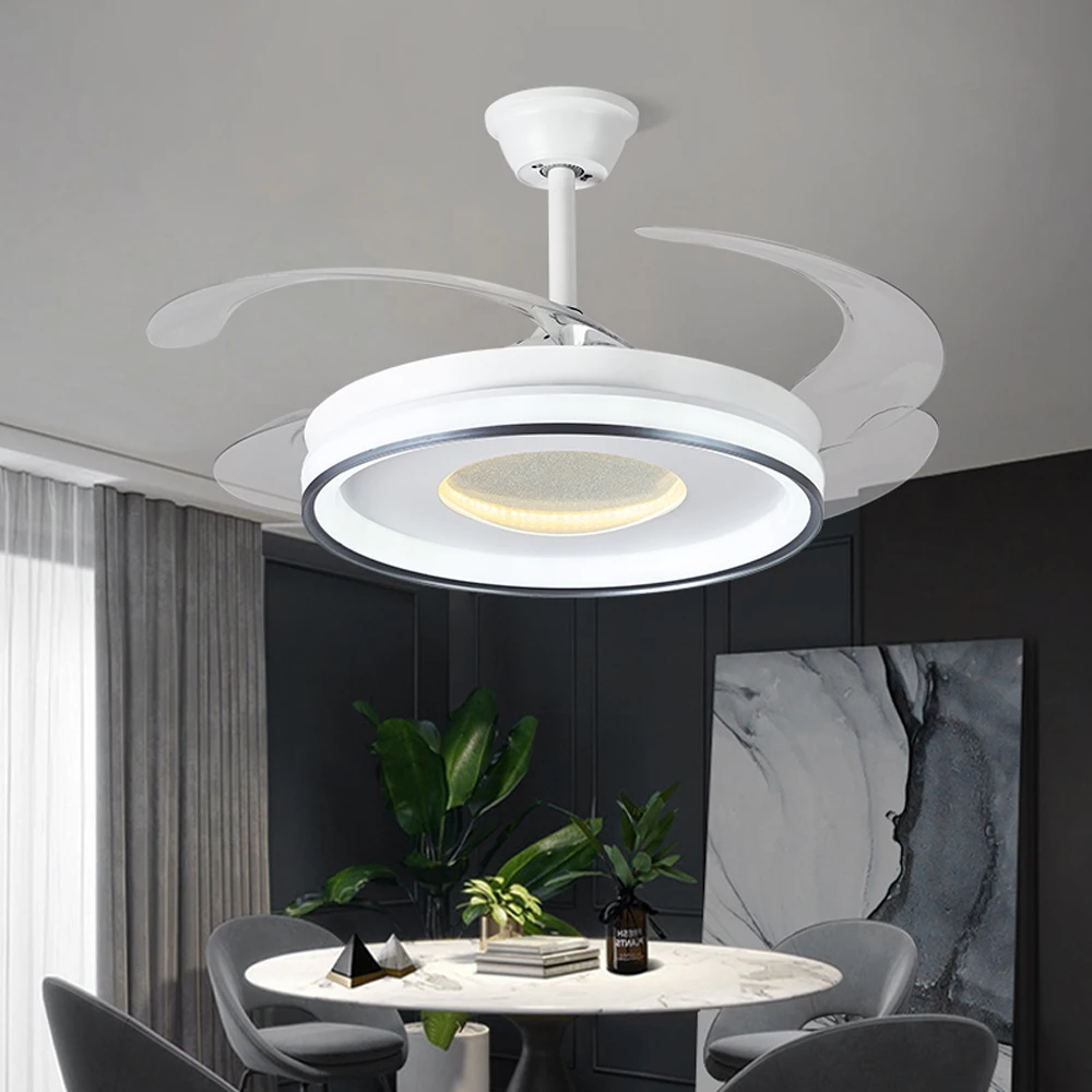 Invisible frequency fan lamp ceiling fan Household living room dining room bedroom ceiling Bluetooth speaker with fan
