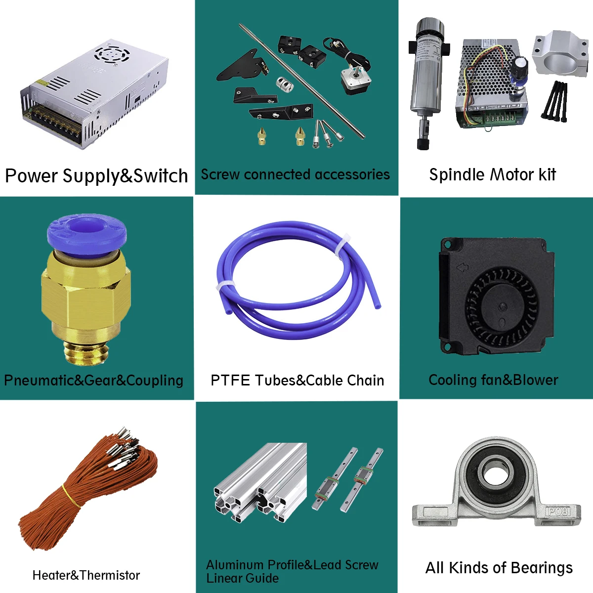 Ur Elk 3d Printer Parts Synchronous Timing 16teeth 20teeth Bore 5/6.35/8mm 2gt 6mm Timing Belt Pulley