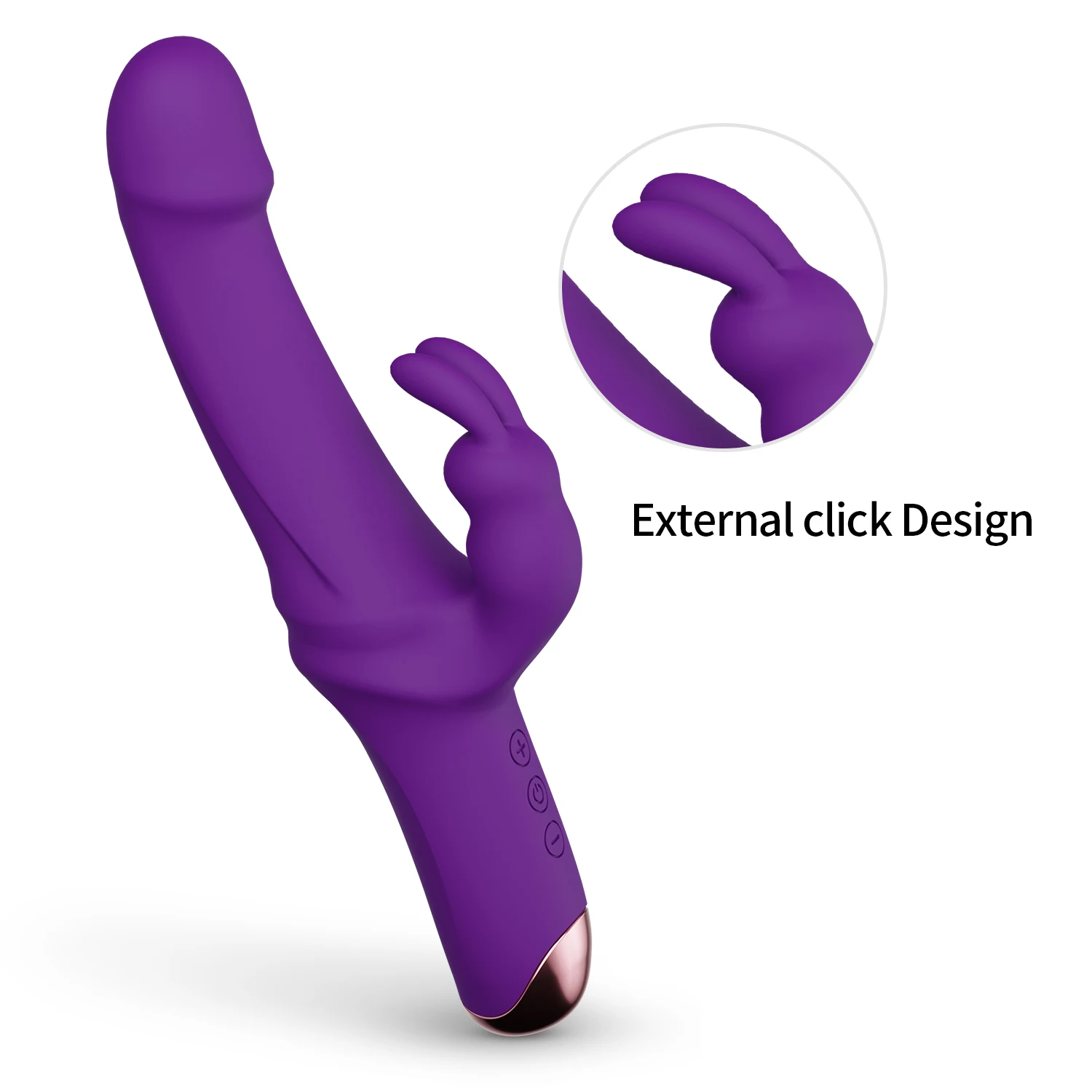 Female Double Head Ten Frequency Vibration Massager Rabbit Head Design Double Pleasure Medical Silicone Masturbation Vibrator