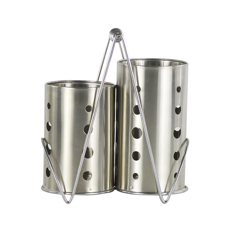 
Factory direct stainless steel tableware storage bucket knives, forks, spoons, straw tube hotel chopsticks tube 