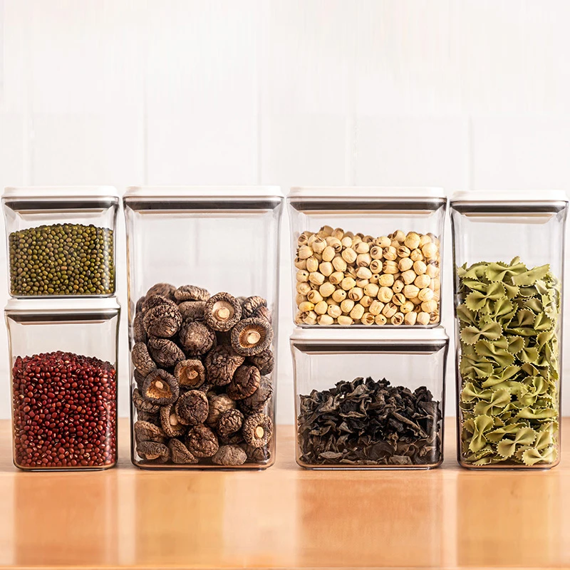 Set of 6  Large Household Rice Storage Container Kitchen Storage Accessories Food Dispenser Storage Box for Cereal Rice