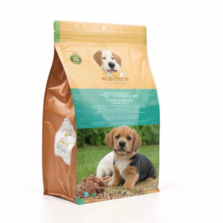 Recycled plastic pet dog treats slider zip lock bag dog food packaging bag with slider pet food bag