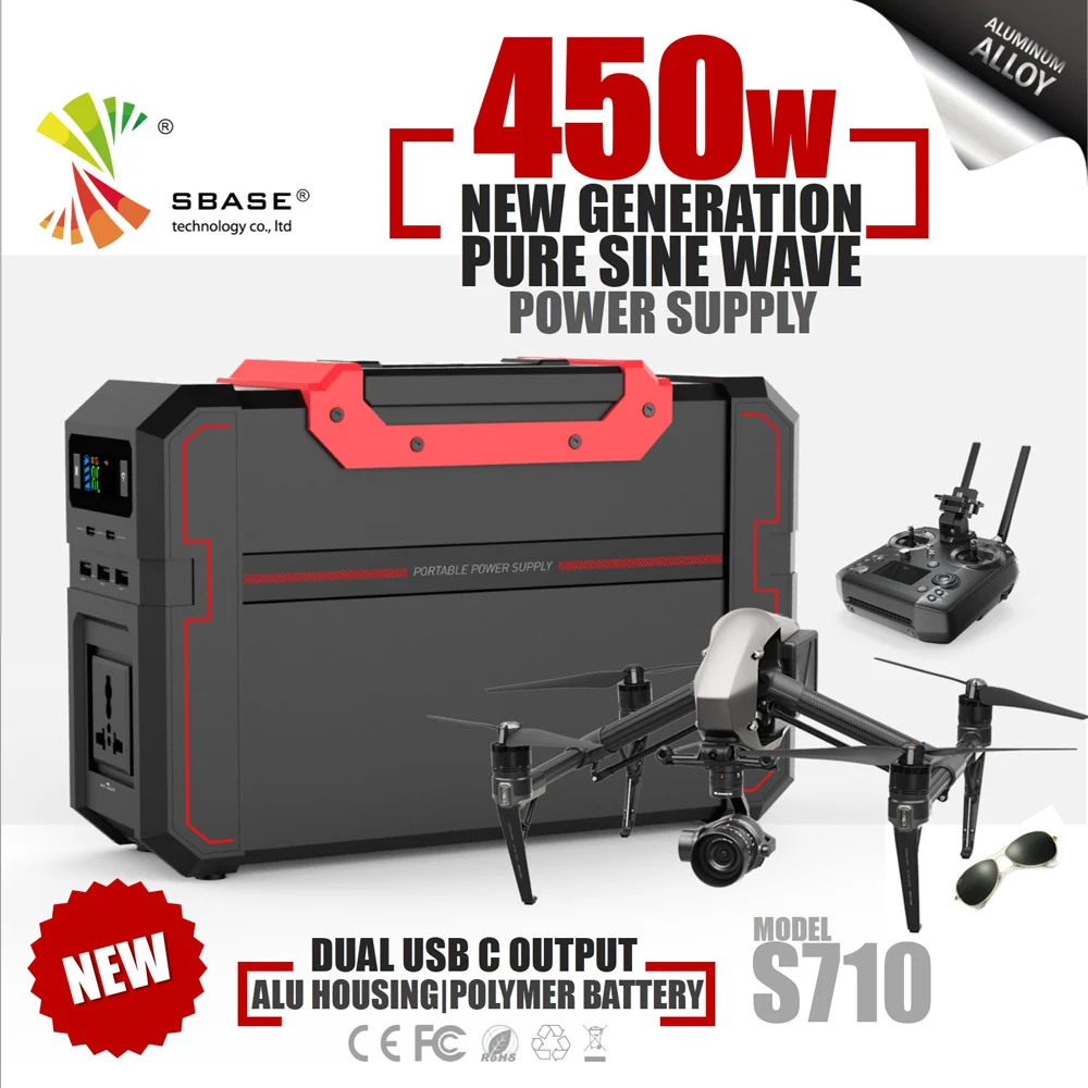 Портативный источник питания 1000W портативный солнечный генератор 444Wh солнечной энергии станция 450 Вт Power Банк переменного