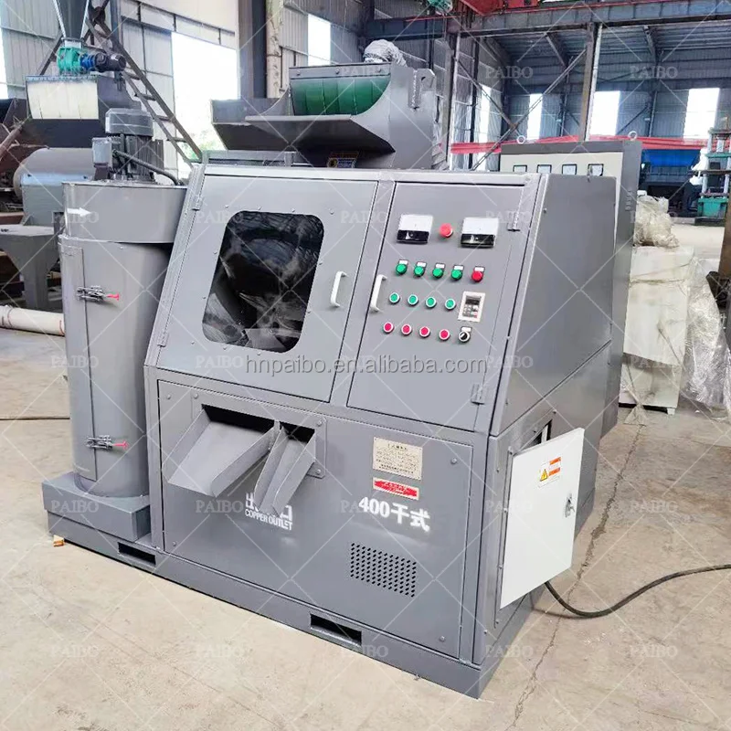 Mini-Type Automatic Metal Metallurgy Machinery Scrap Cable Wire Shredder Equipment Copper Wire Recycling Machine