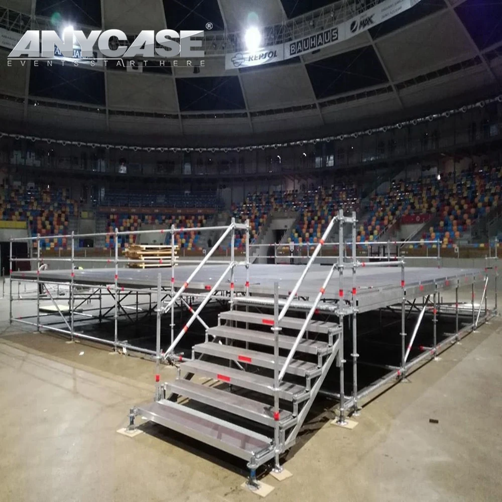 New Year TUV certificated 1.22x1.22m Easy Install CE certificate ANYCASE aluminum stage