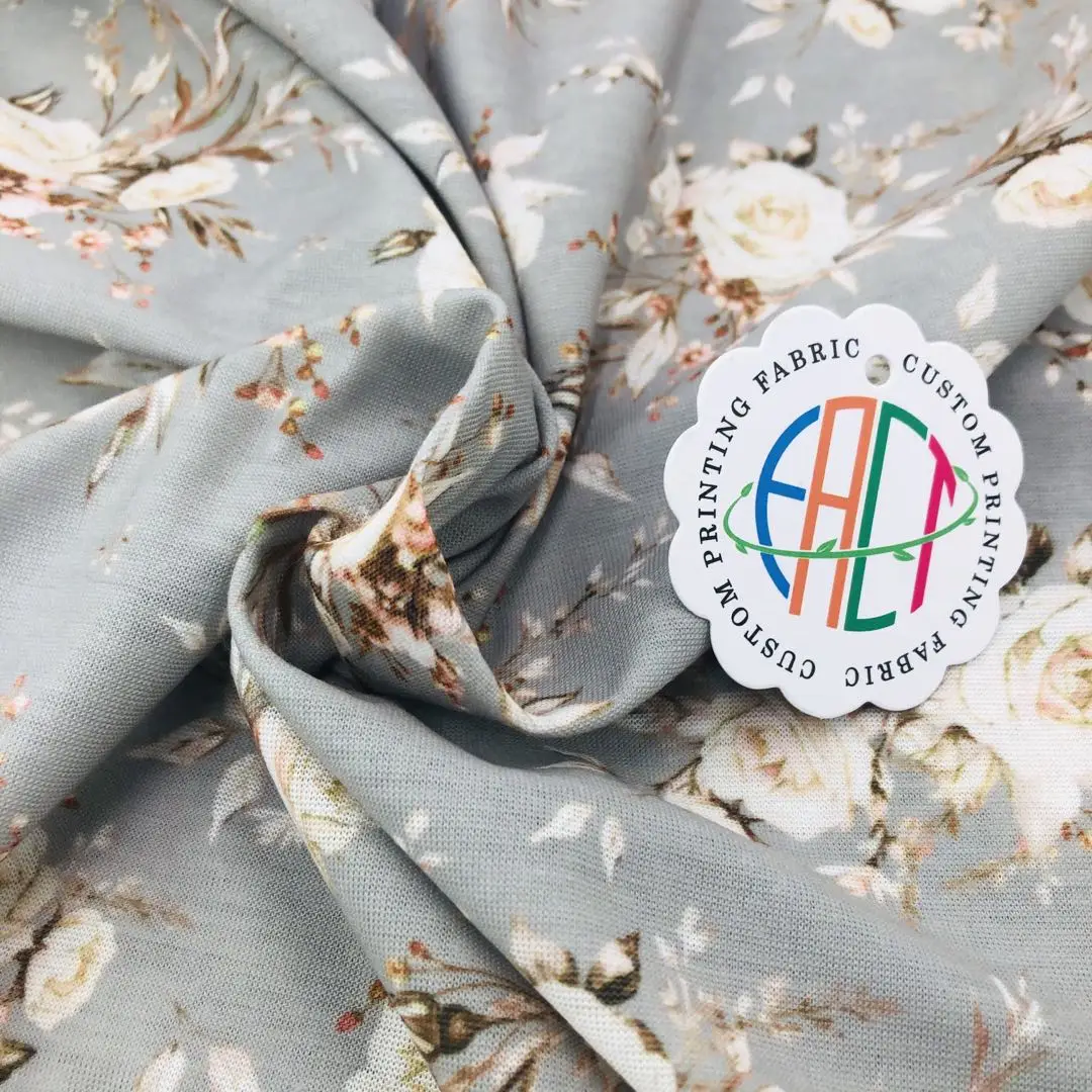 High Quality cartoon Digital Printed Rayon/Viscose Lycra Jersey Fabric for garments No Moq