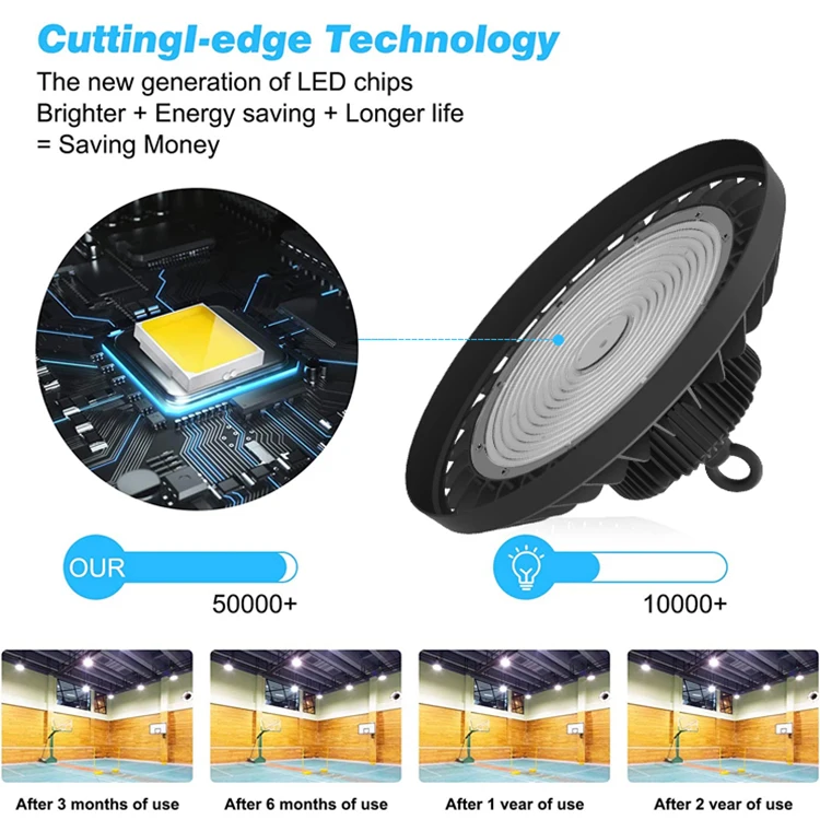 Wholesale Factory Warehouse High Lumen Die Casting Aluminum 100 150 200 250 300 Watt High Bay Lights