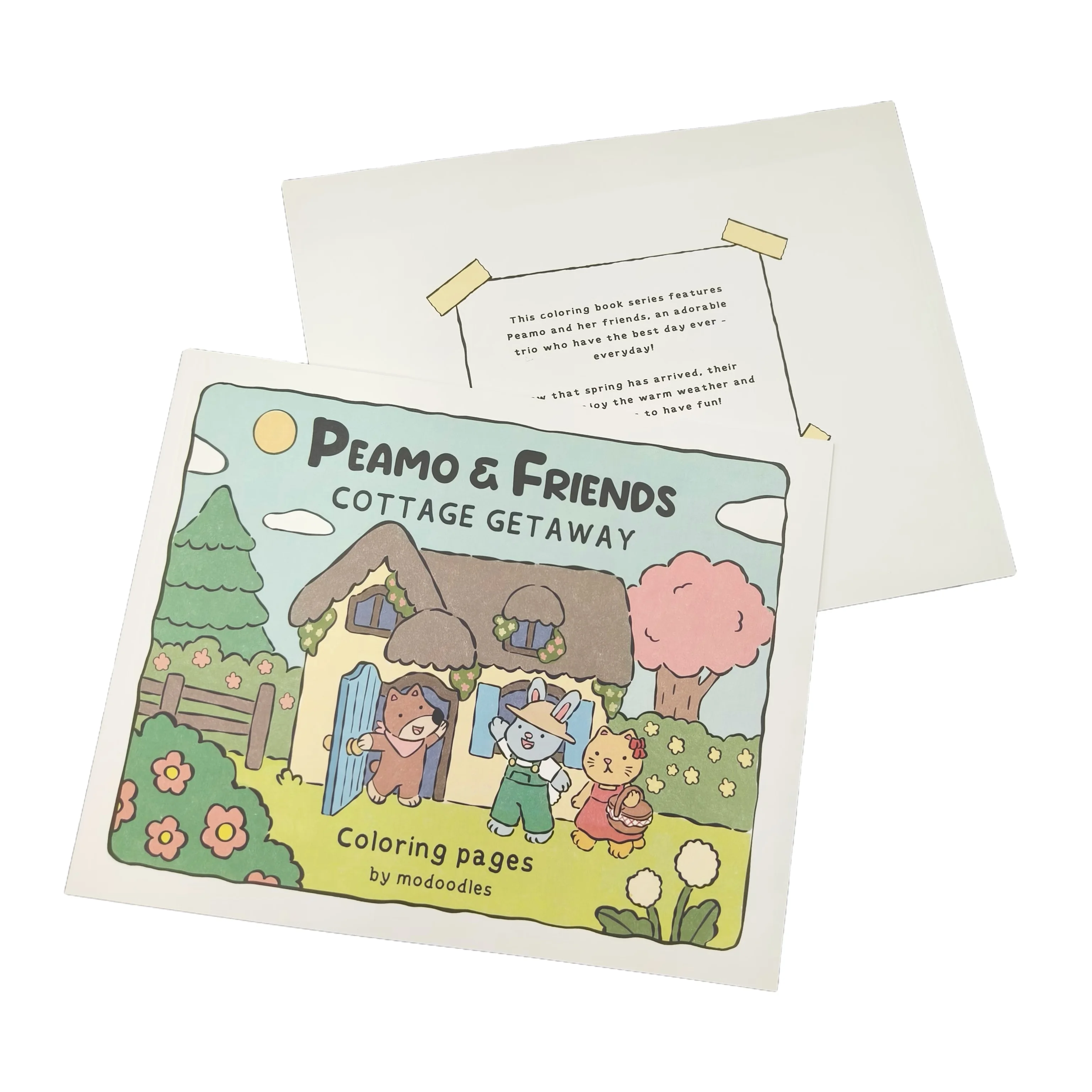 Custom Unique Drawing Book With Perfect Binding Tear Perforated Pages Kids Softcover Coloring Book Printing