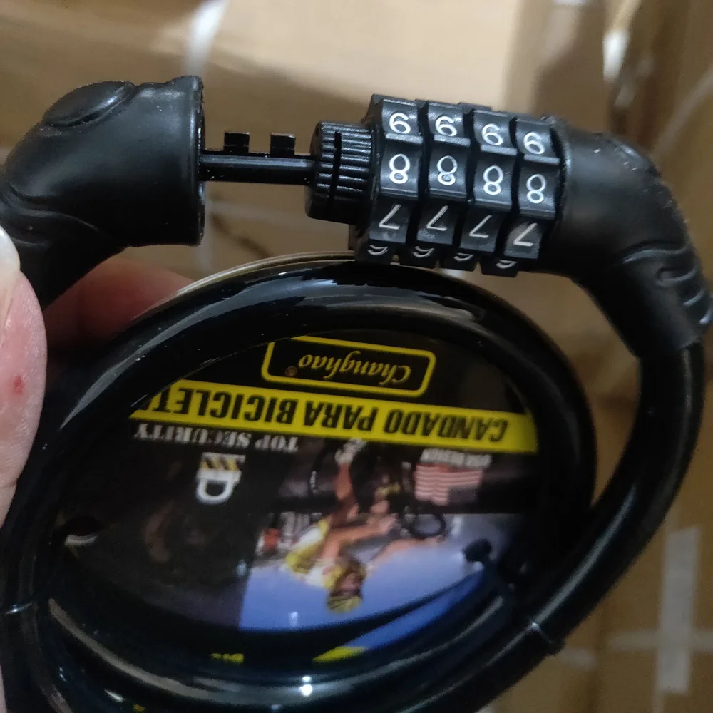 High Quality Combination Chain for Bike lock cable with combination 4 Digit Remote Padlock Bike lockers padlock for bicycle