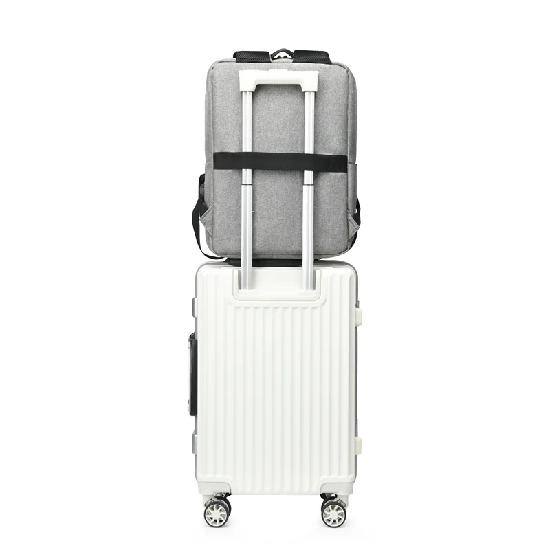 Factory supplied durable customized logo large capacity PU Hiking Laptop backpack