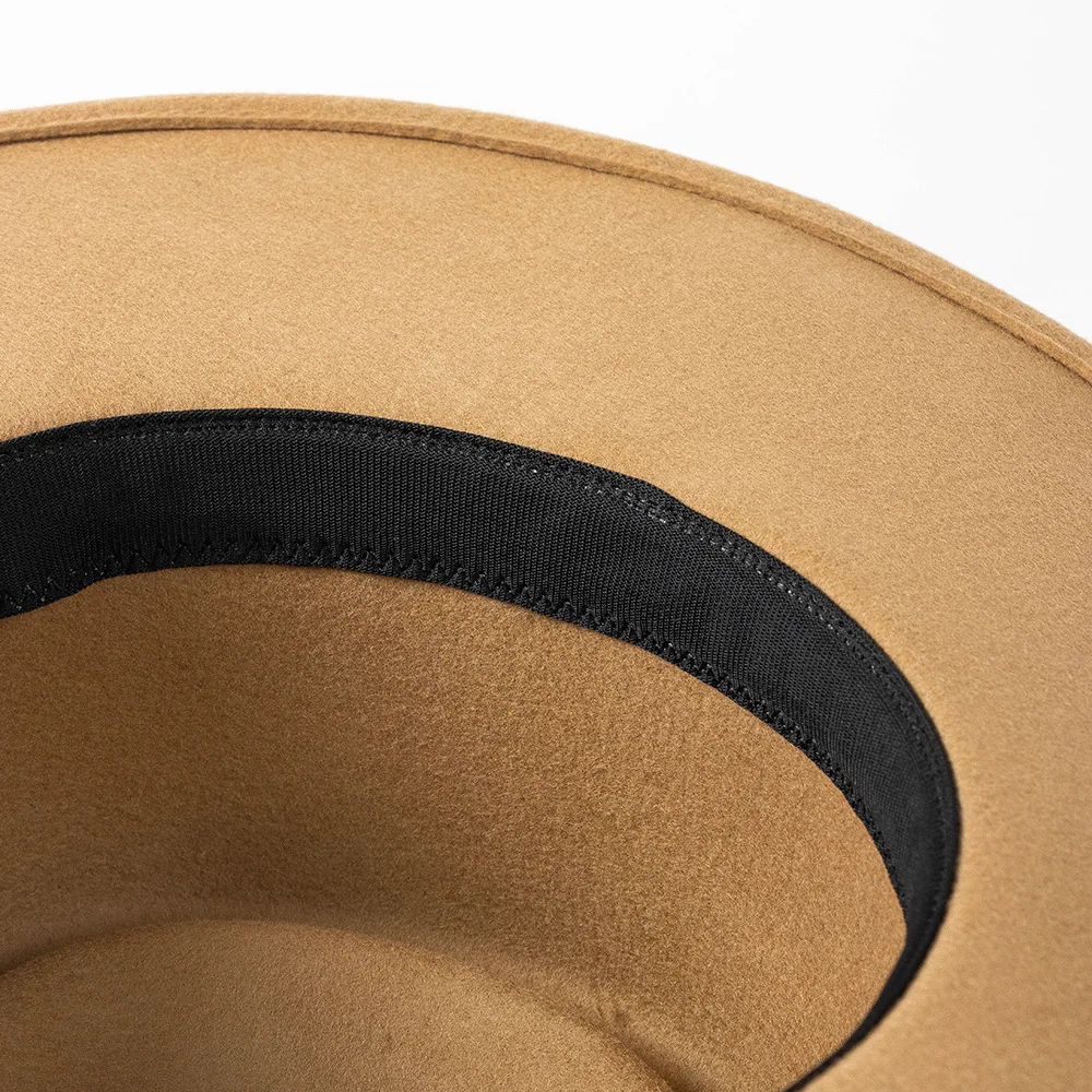 Wholesale High Quality Australian Wool Wide Stiff Brim Felt Pork Pie Hat For Men Women