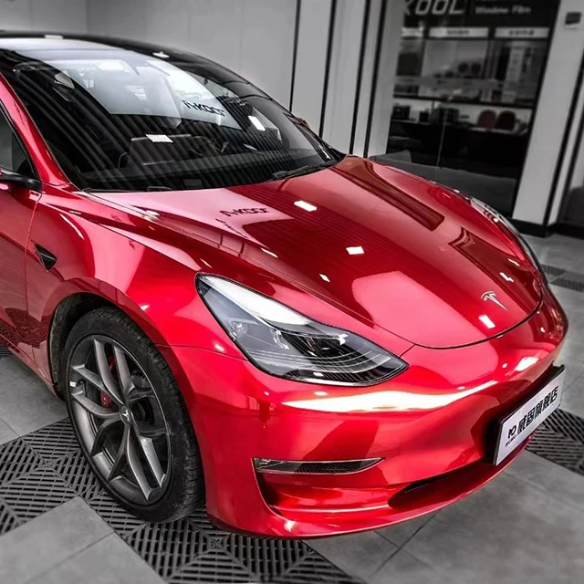 Customization PET Soul Moving Red Premium Colour Film Vehicle Wrapping Roll Car Wrap Vinyl