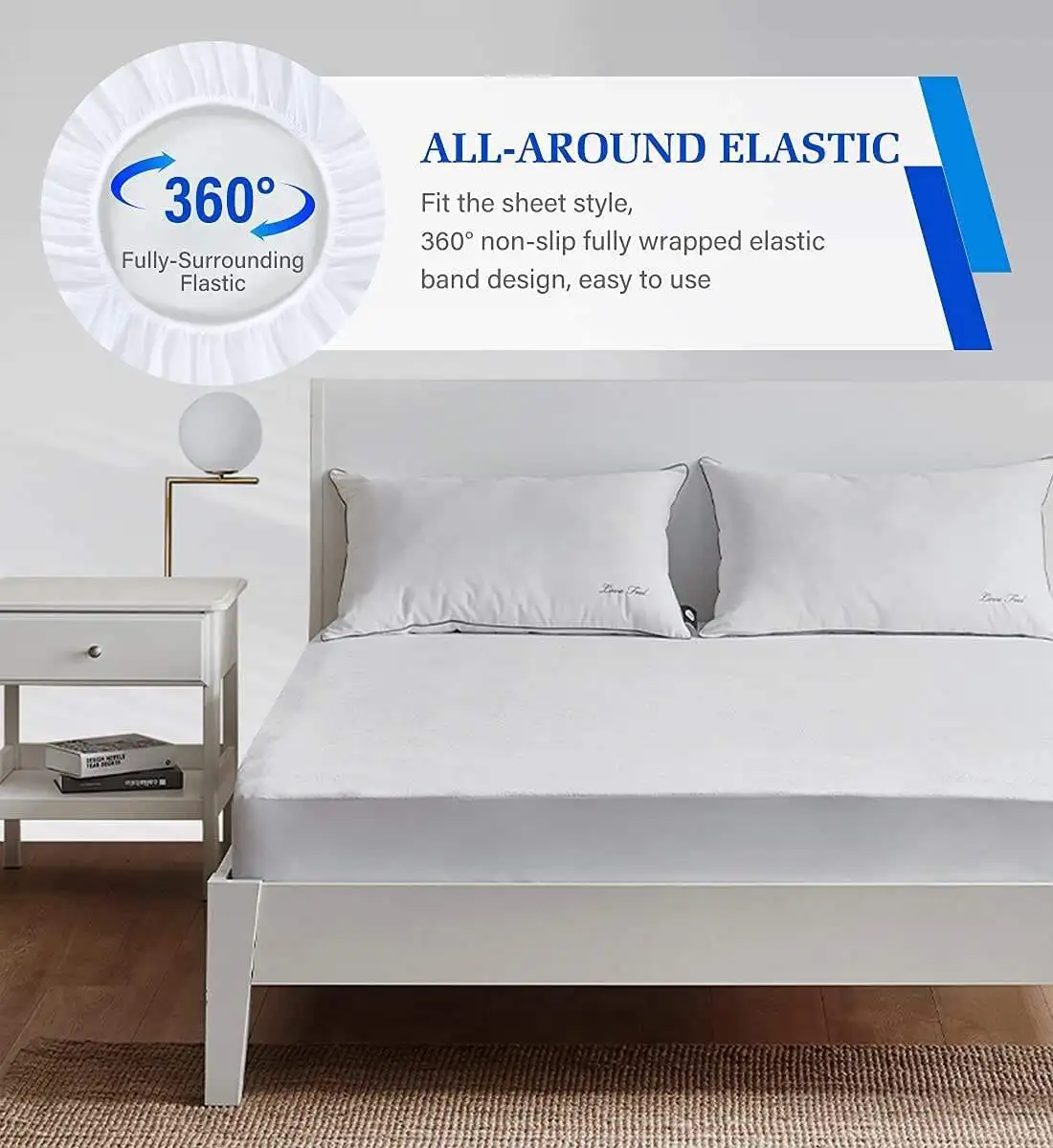 Thickened Anti-allergic Waterproof Bed Sheet Cotton Terry Custom Mattress Protector Covers