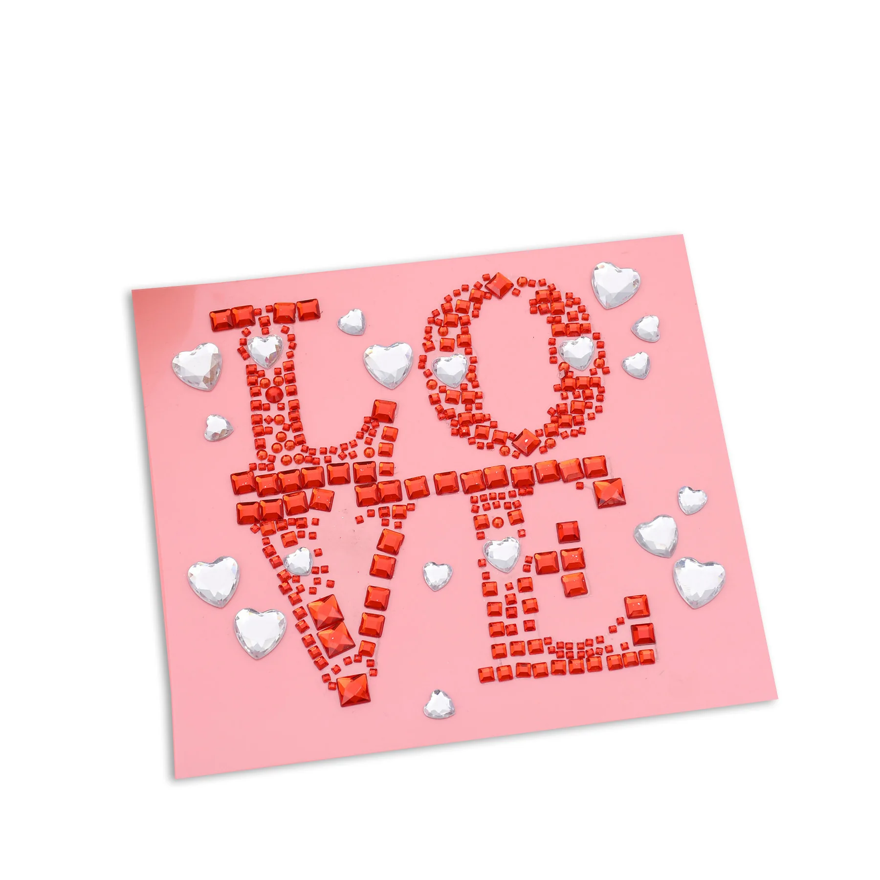 DIY Crystal gemstone sticker Diamond rhinestone heart flower sticker for decoration scrapbook