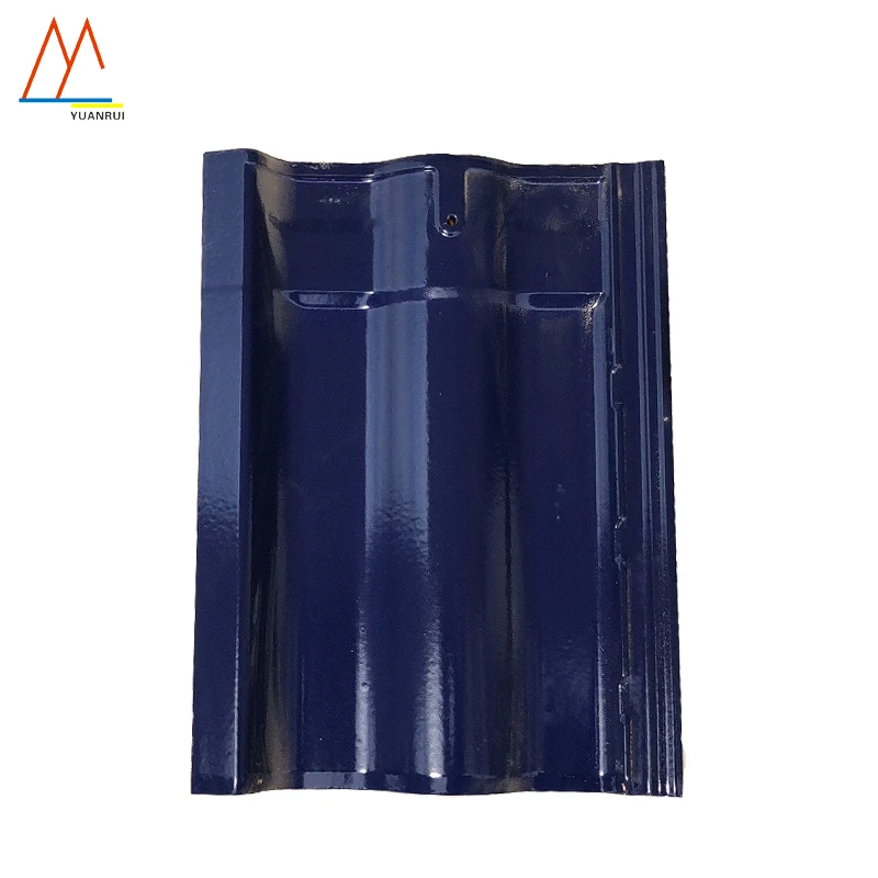 peacock blue color Chinese manufacture  clay roof tiles for sale