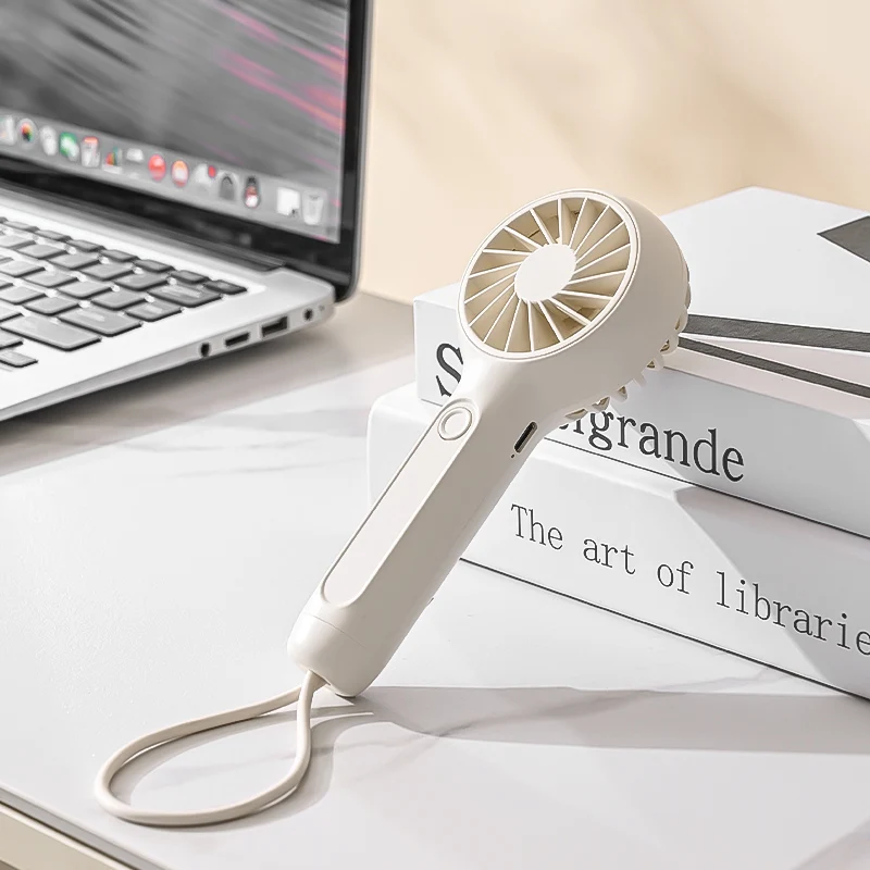 2024 new mould outdoor air cooling personal USB cable strap doubl charging port handheld rechargeable pocket portable mini fan