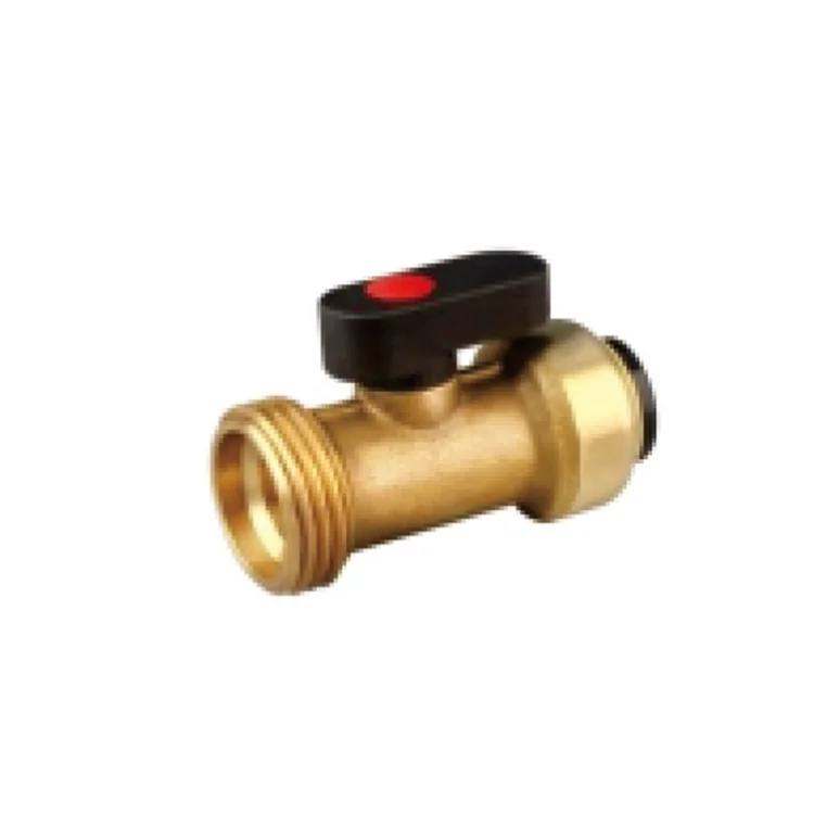 Brass quick release copper push fit valve male threads washing machine valve for pex and copper plumbing water pipe