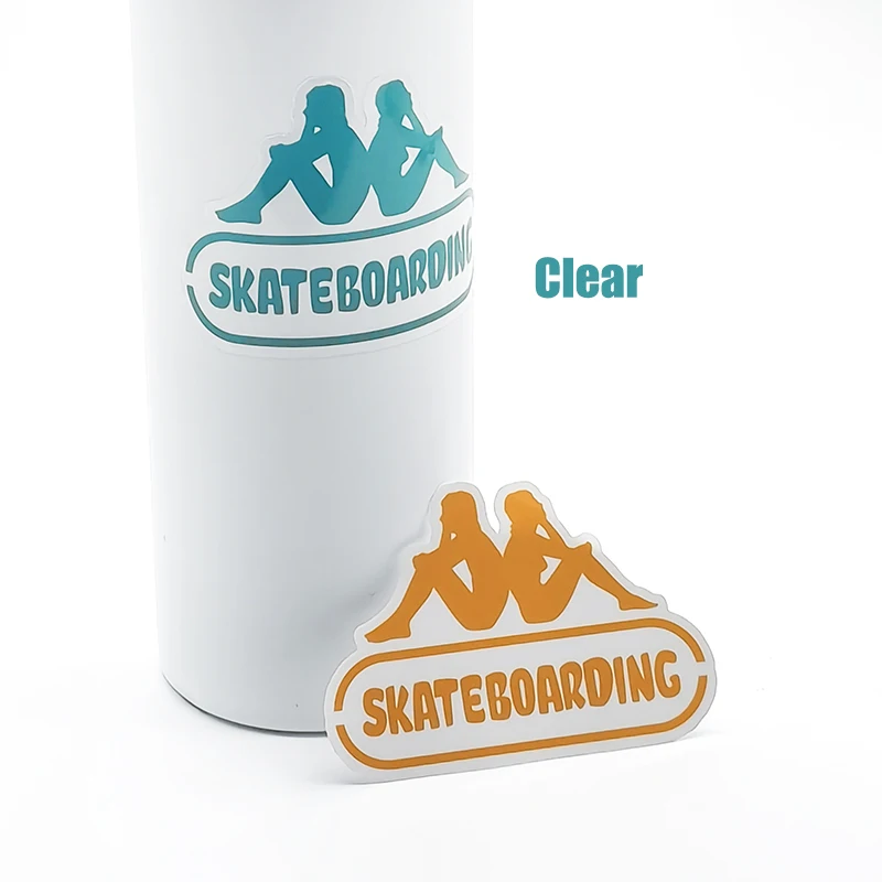 Custom Logo Printed Transparent Self Adhesive Die Cut Label Stickers for Milk Tea Drinks Cup Labels