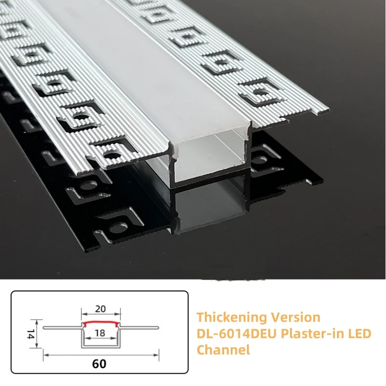 Recessed Drywall Led Aluminum Profile Gypsum Ceiling Wall Mounting Plaster Aluminum Profile Channel