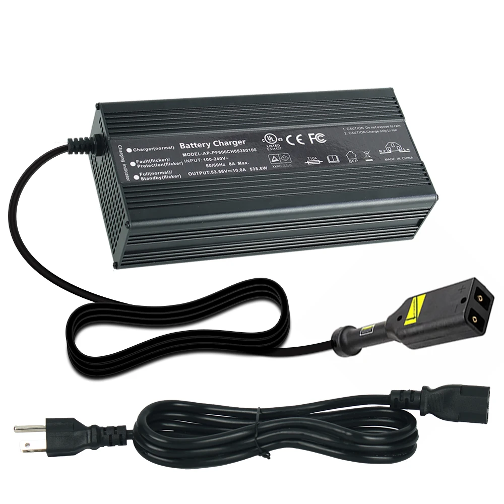 48v 54.6v 58.8v 10 Amp smart charger for Golf cart club car  Lead-acid battery LFP Battery pack NMC Lithium battery