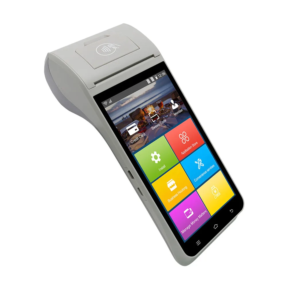 Z91 5.5 inch Touch capacitive screen Android 11.0 NFC Reader Barcode Scanner 4G POS system thermal printer