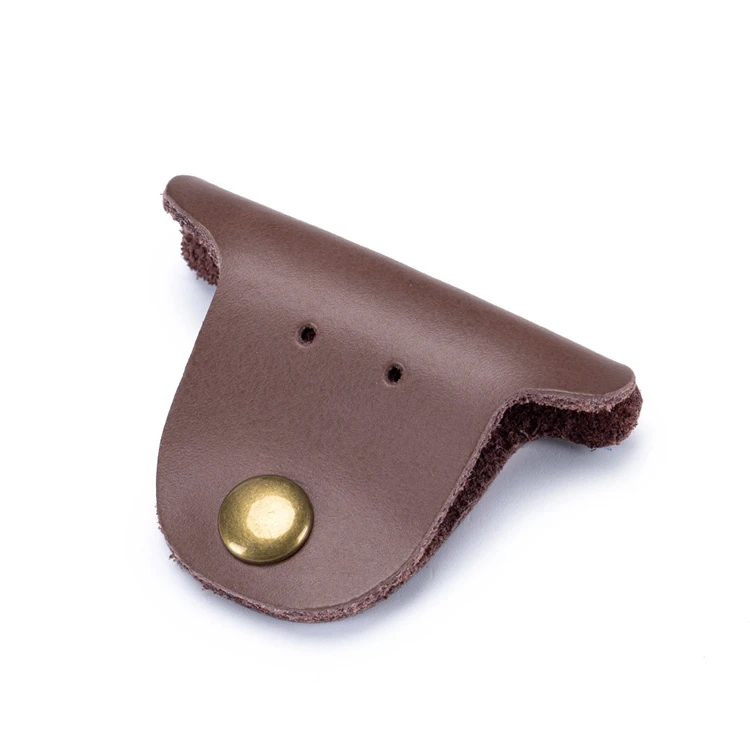 Wholesale Real Crazy Horse Leather Multi-Function Data Cable Storage Holder Winder Portable Charging Cable Storage Cases