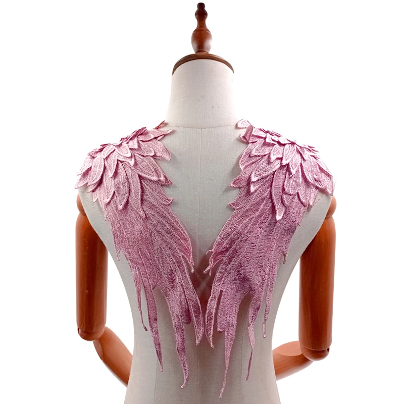 «Крылья Ангела» с кружевом и вышивкой «сделай сам»; Модные аксессуары наклейка патч долбления 3D полиэстер Тяжелая сделанная вручную слоями