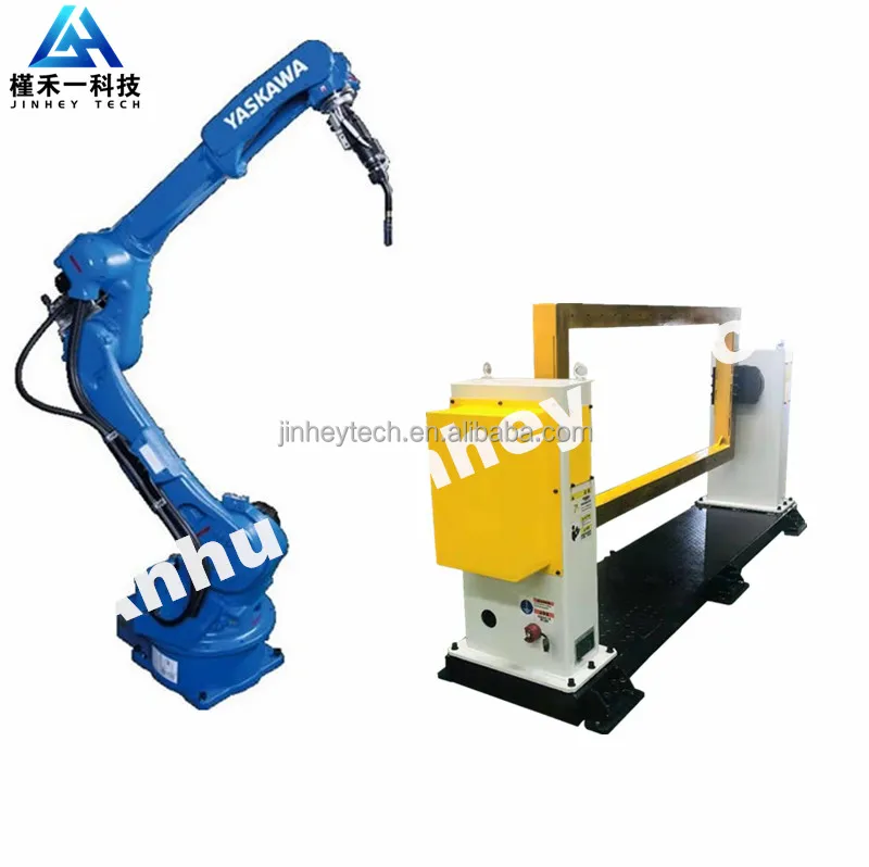 Factory price Professional welding design scheme:Chinese single axis welding positioner with welding frame for Yaskawa, KUKA