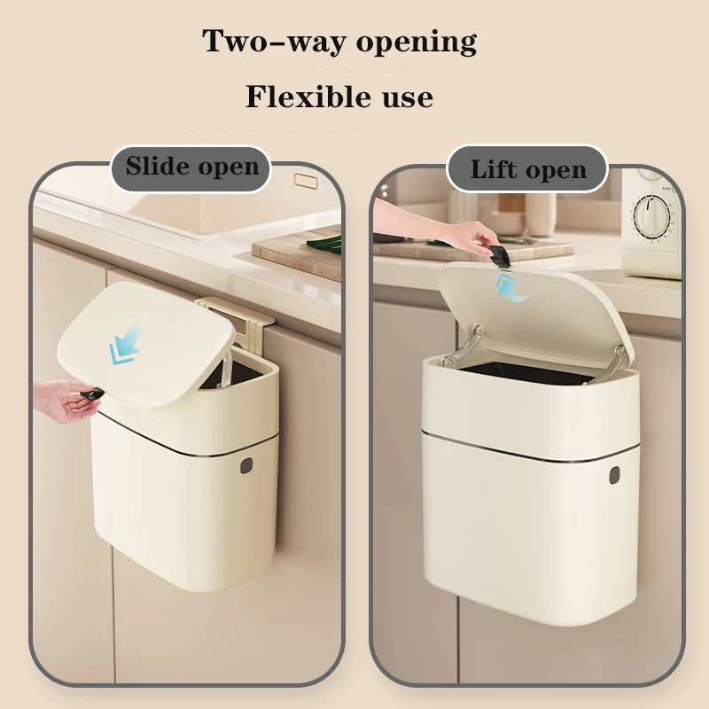 Load-bearing strong hanging household trash can kitchen preferred non-punching bent wall hanging trash can