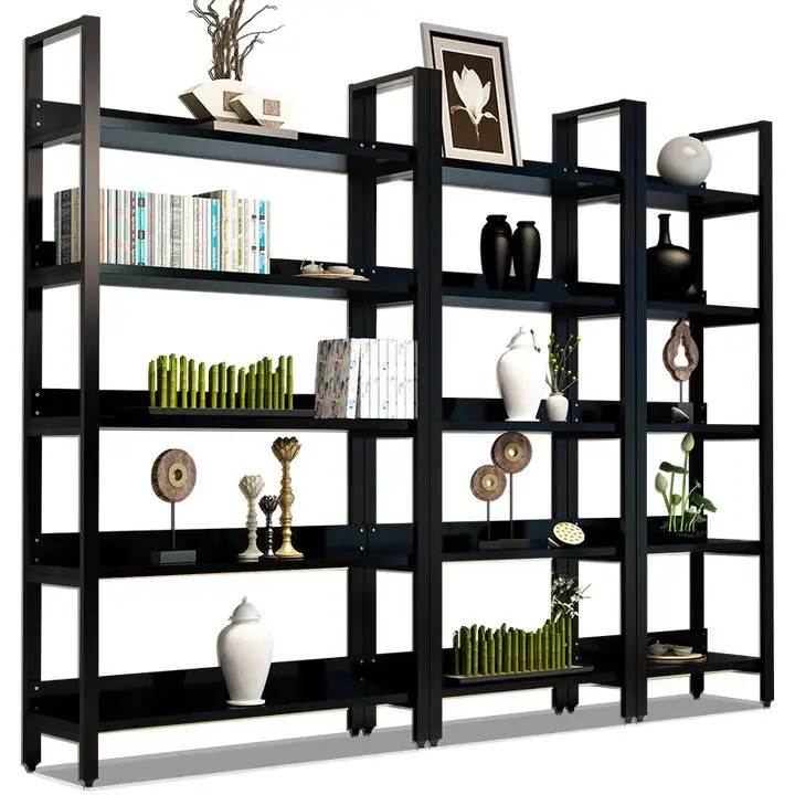 Simple OEM Customized Wooden Family Bookshelf Factory Cheap Modern PVC Wood Living Room Furniture Industrial Wooden Bookcase