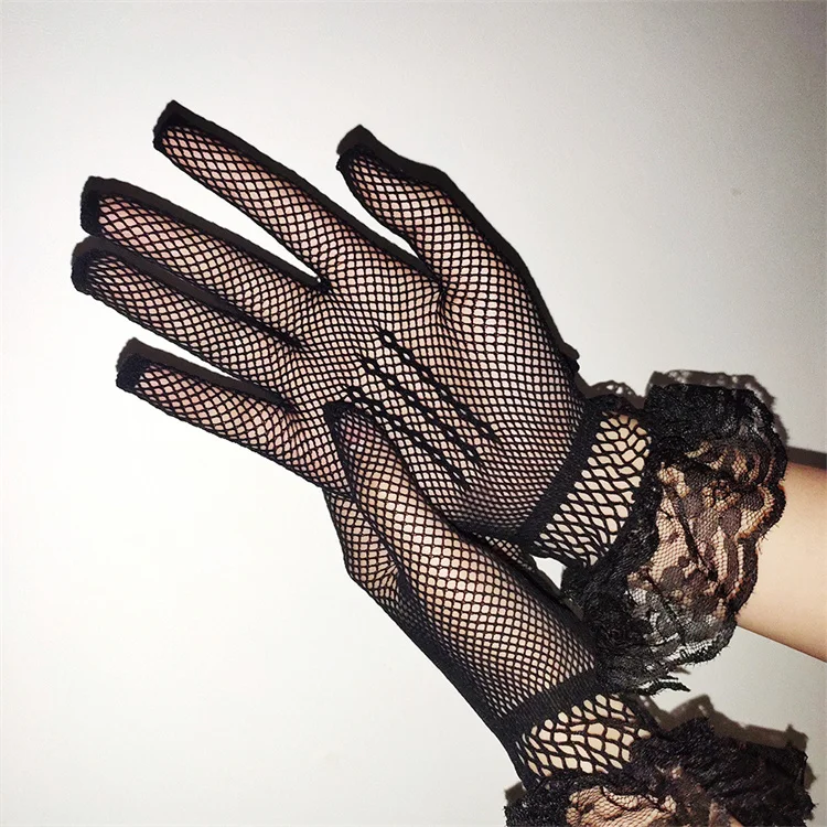 M135 Lace lace fishing net elastic gloves, sexy underwear accessories in Europe and the United States, performance etiquette glo