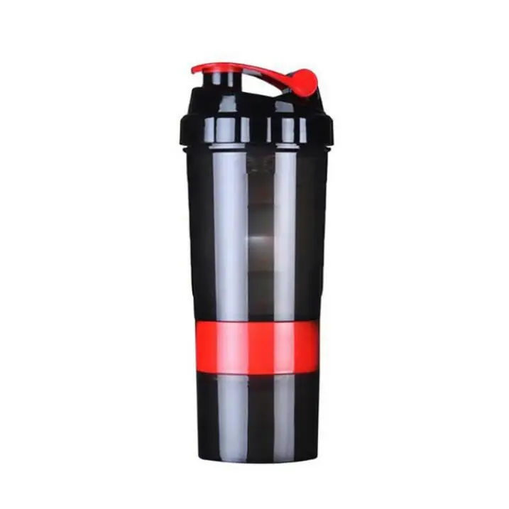 bpa free Protein Shaker Bottle Shakers Cup with pill box spider shaker bottle with storage with compartment