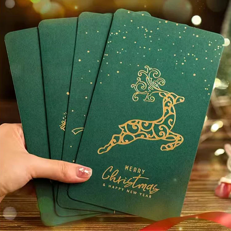 Kofei Wholesale Cheap Christmas Eve Handwritten Blessing Card Flower Gift Birthday Happy New Year Gift Card