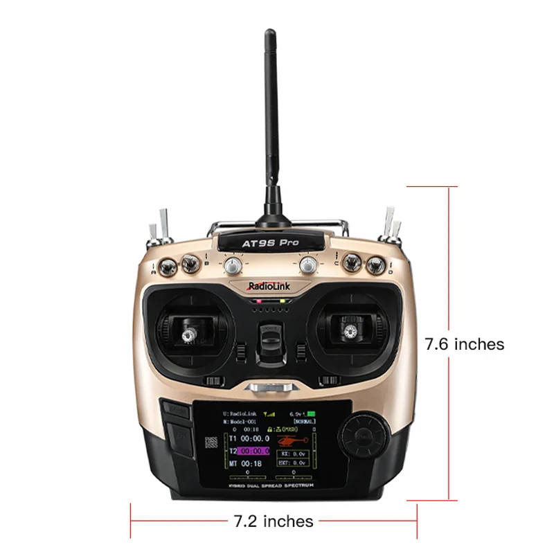 Factory RadioLink Mix Control CRSF Remote Controller  AT9S PRO USB Upgrade 10 and 12 Channels Aircraft RC Transmitter