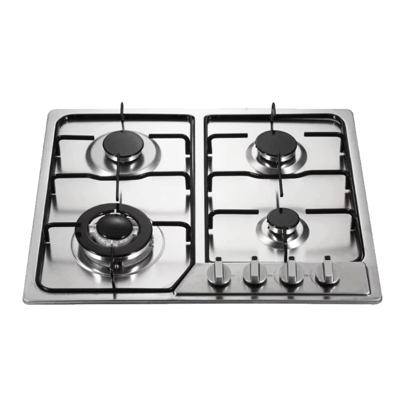 Kitchen Cooking Gas Cooktop Desktop Built-in Gas Cooker Enamel Furnace Frame Multiple Functions 4 Plate Gas Burner Stove