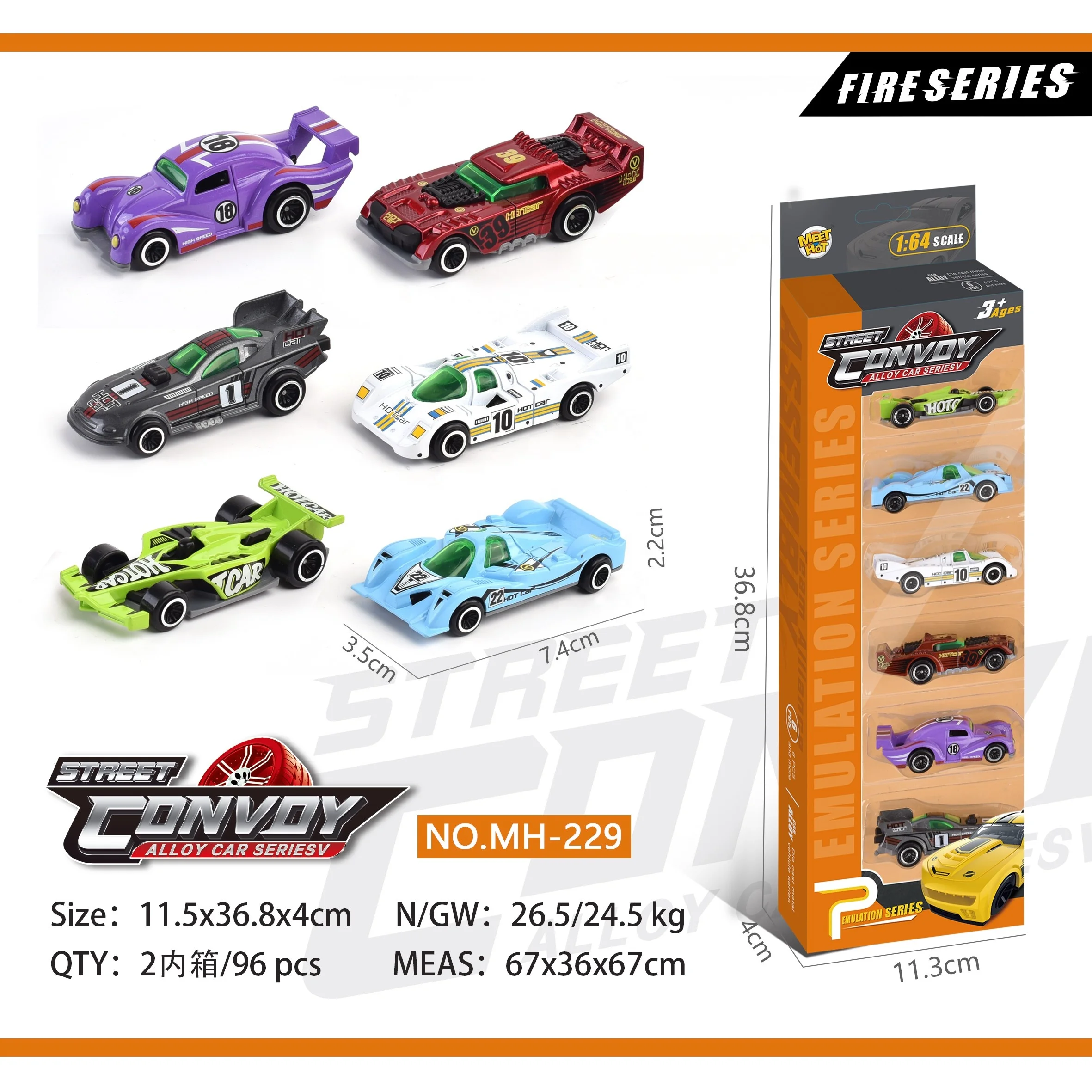 6-Pack 1:64 scale metal diecast model cars hot sell small collectable alloy pull back car toy for kids