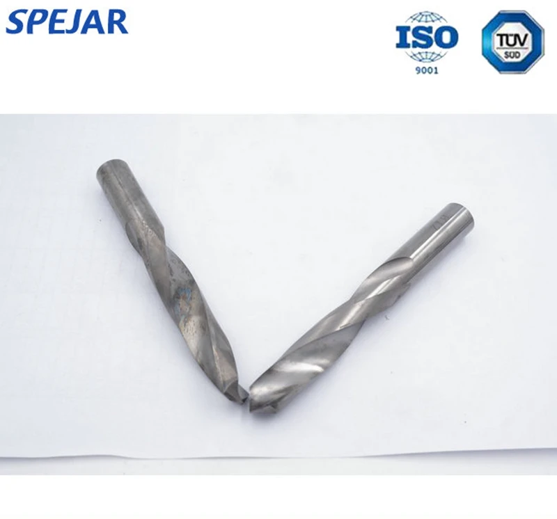 High hardness internal external cooling tungsten carbide drill bits for metal drilling