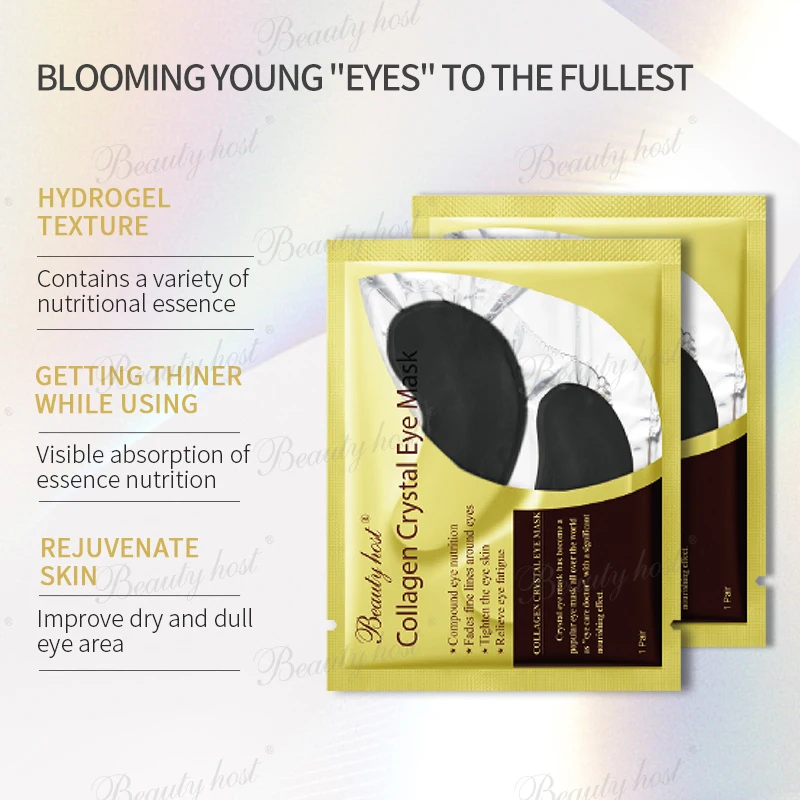 Beauty Set Gift Cosmetics Eye Skin Care Kit Collagen Eye Mask, Roll-on Eye Serum, Caviar Eye Cream for  Dark Circles