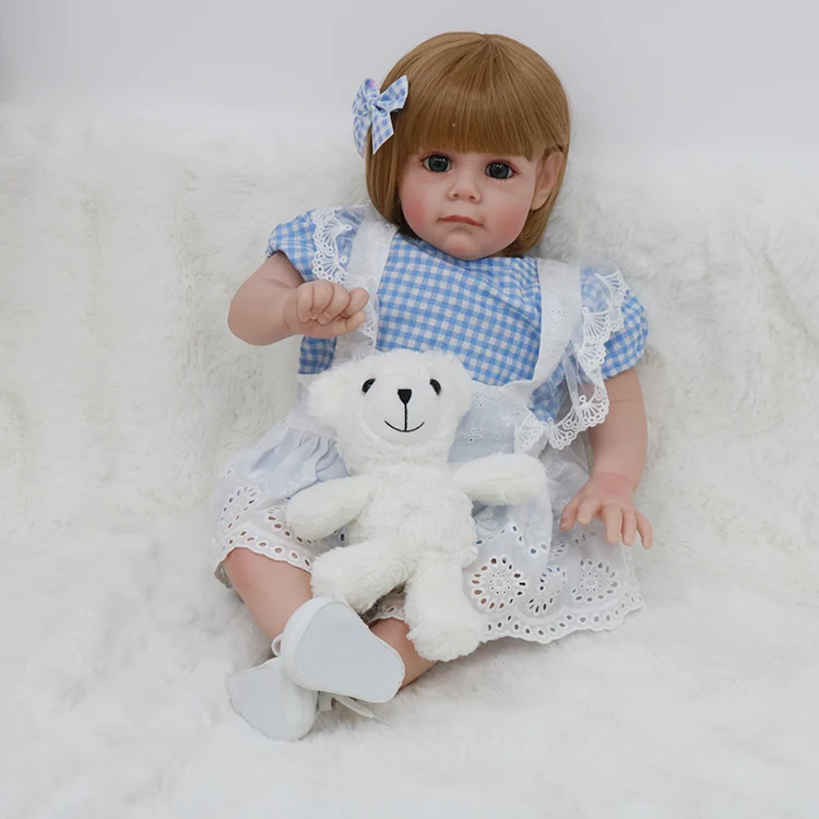 New 2022 Silicone Reborn Doll 60cm Realistic Twin Dolls For Girls Toys Lifelike
