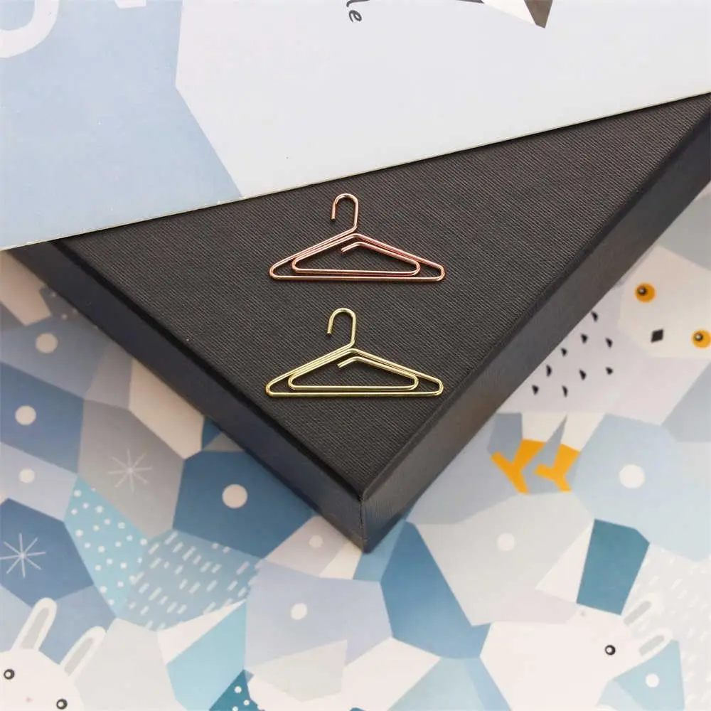 50 Piece Hanger Shape Paper Clips,Bookmark Clips for for Fun Office Supplies School Gifts Wedding Decoration