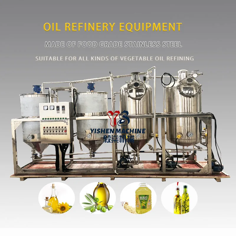 Commercial Soybean cottonseed sunflower usage crude cooking Peanut Oil refining machine line