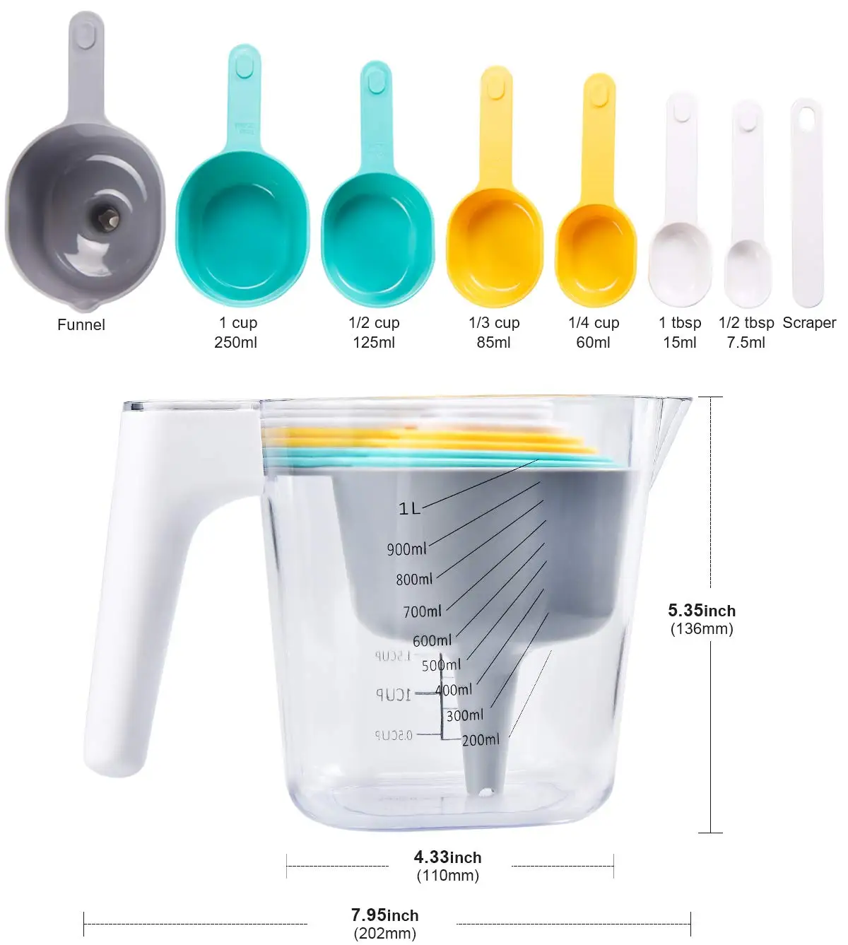 plastic measuring cups measuring spoons set kitchen