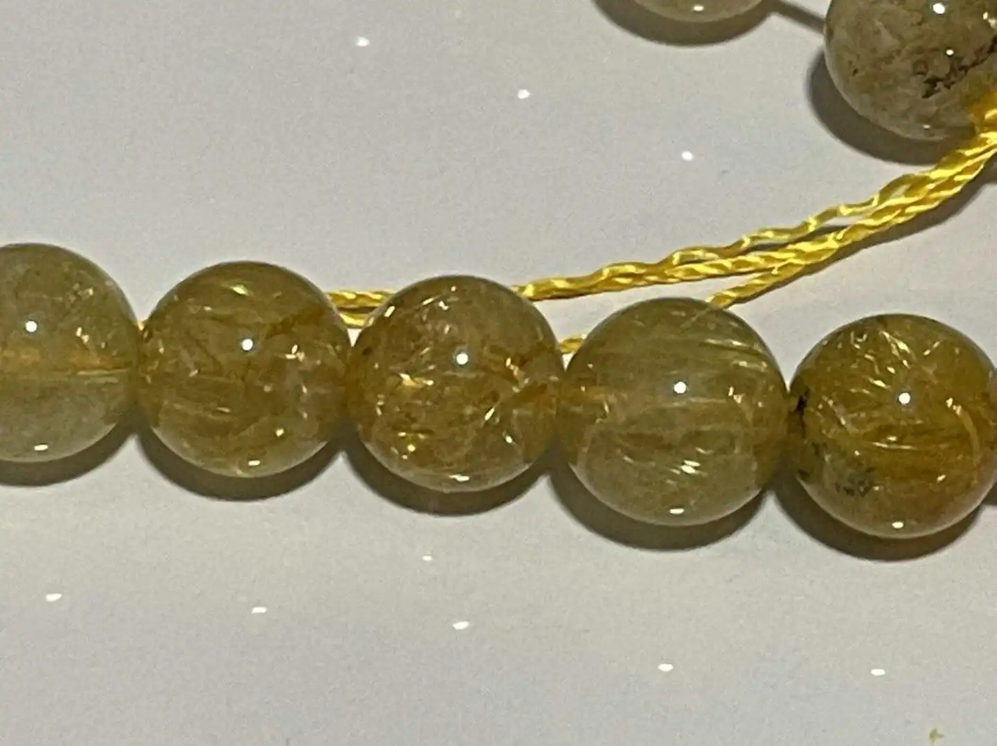 Wholesale High quality Natural Loose Gemstone 4-12mm Size Gold Rutilated Stone Beads for bracelet jewelry making