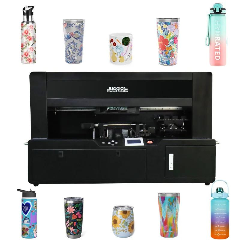 Digital bottle cylinder printer for water bottle cosmetic bottle can 360 stainless tumbler printer