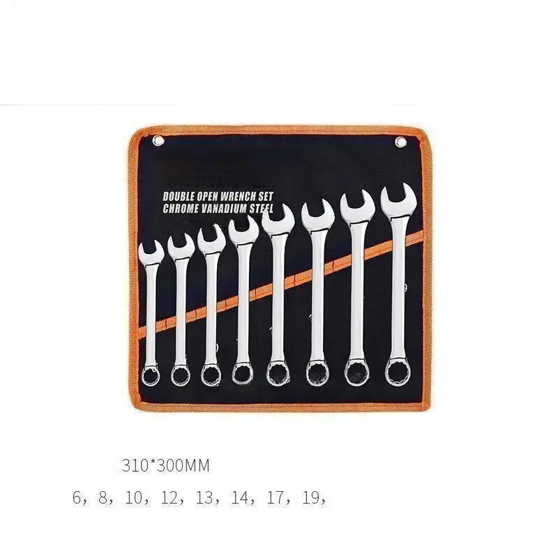 High-grade Chromium Vanadium Steel 6-32MM Ratcheting Combination Wrench Flexible Ratchet Wrench Spanner Tool Set