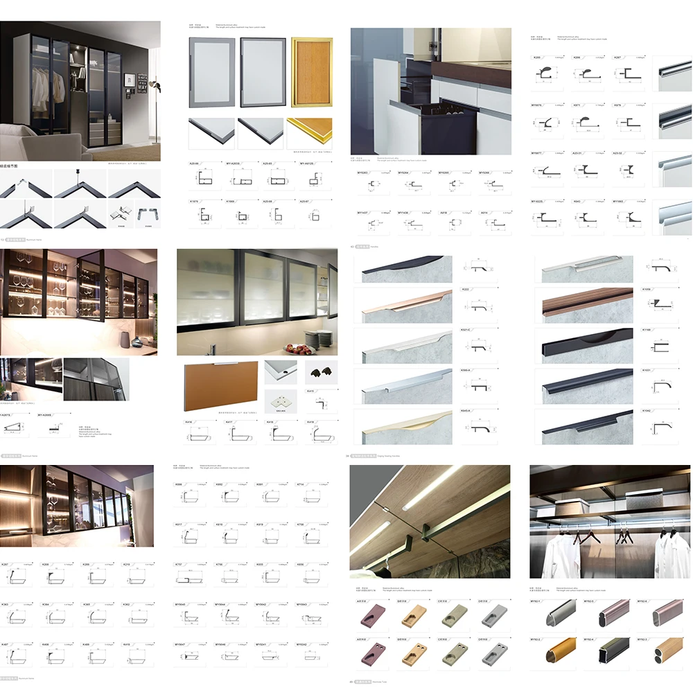 Furniture Modern Pull Handle Furniture Hidden Handle Aluminum G Shaped Handles Kitchen for Kitchen Door Drawer Cabinet