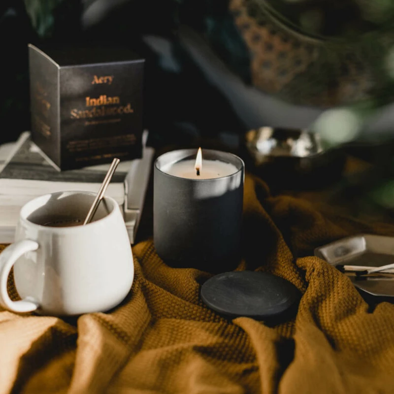 Luxury personalized cement scented candles for decoration