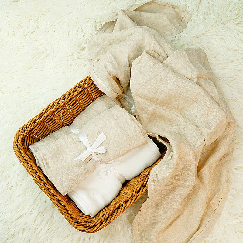 Ультра-мягкое бамбуковое муслиновое Пеленальное Одеяло универсальное однотонное банное полотенце для молодежи идеально подходит летнего и уличного ухода