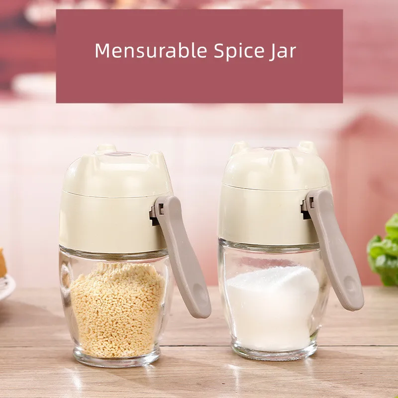 Logo Custom Empty Glass Spice Bottle With Flip Top Lid Seasoning Jar With Dual Open Shaker Lid Can Ration Spice